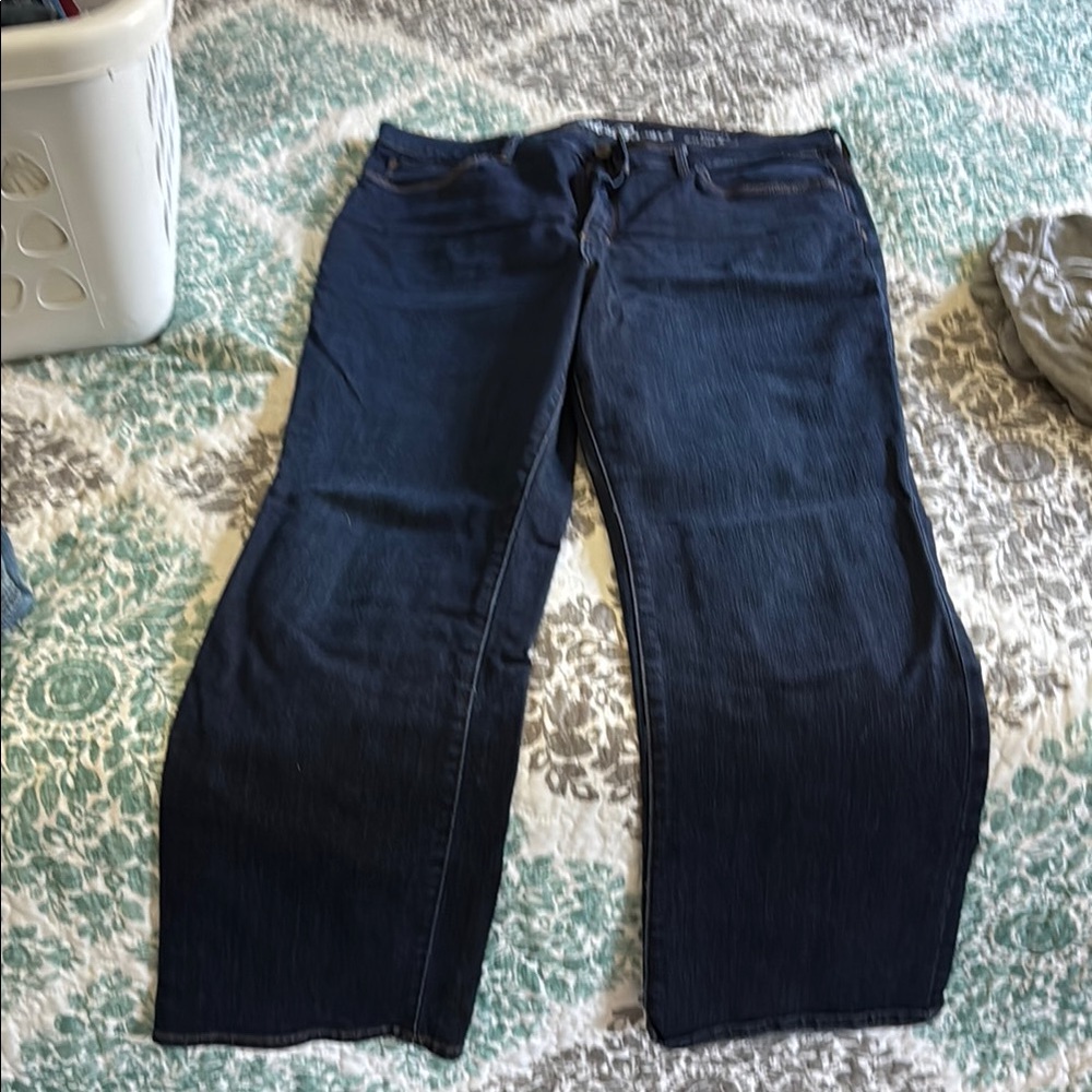 Eddie Bauer Blue Flare Wide Leg Jeans